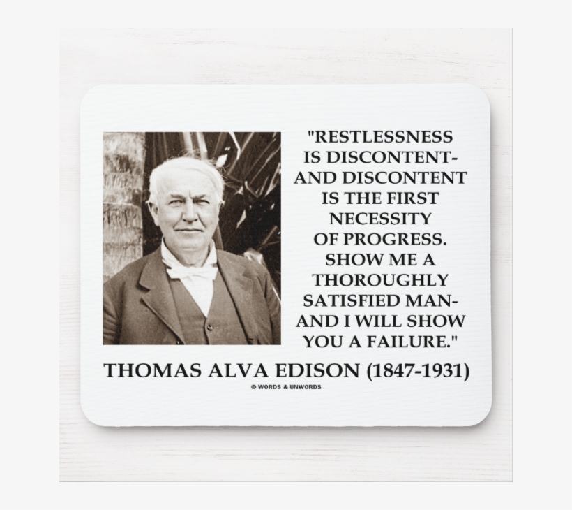 Thomas Edison Restlessness Discontent Progress Mouse - Famous Cochlear Implant Users, transparent png #4329417