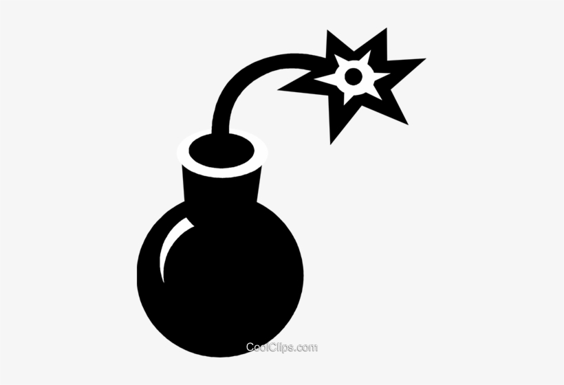 Bomb With A Fuse Royalty Free Vector Clip Art Illustration - Clip Art, transparent png #4329519