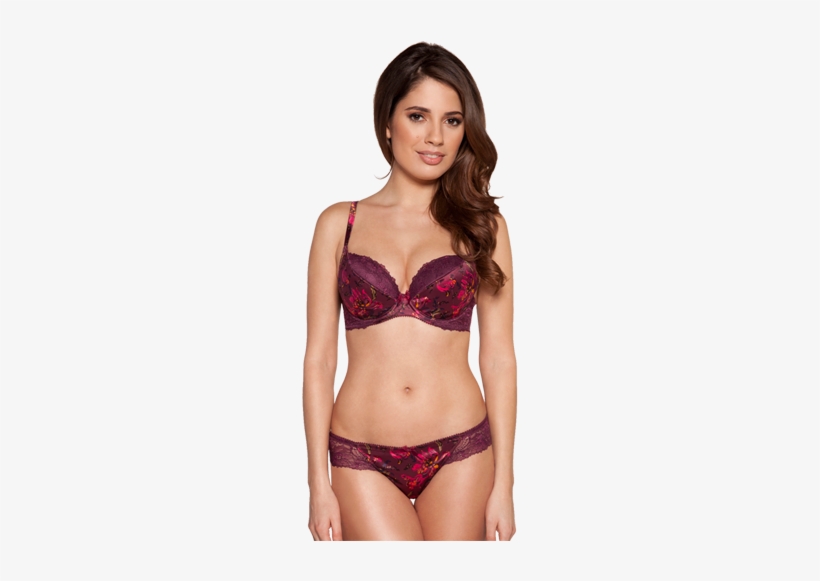 <p>just Cos There's Less Fabric On A Thong, Doesn't - Gossard Floral Print - Reggiseno Con Ferretto - Vino, transparent png #4330426