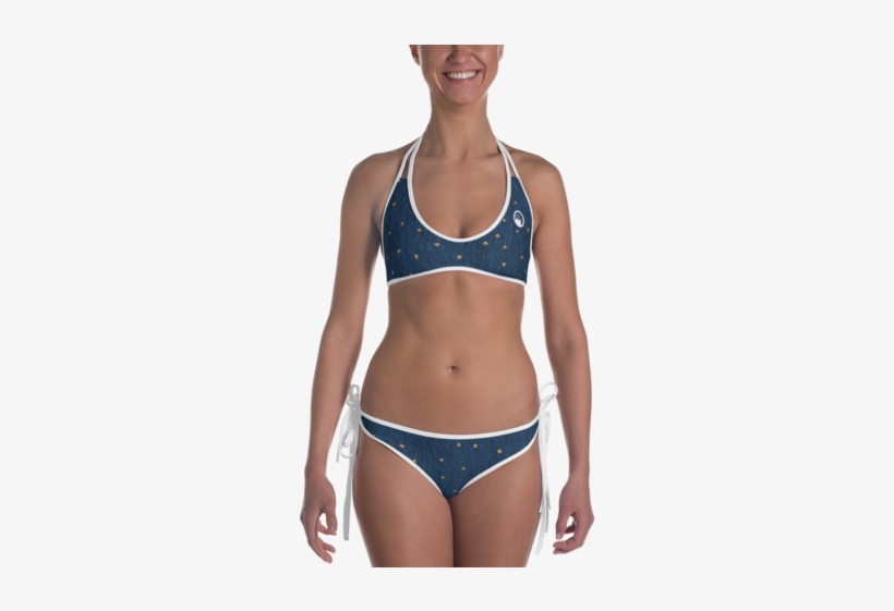 Qob® Circle Crown "sparkle" Reversible Bikini - Swimsuit, transparent png #4330428