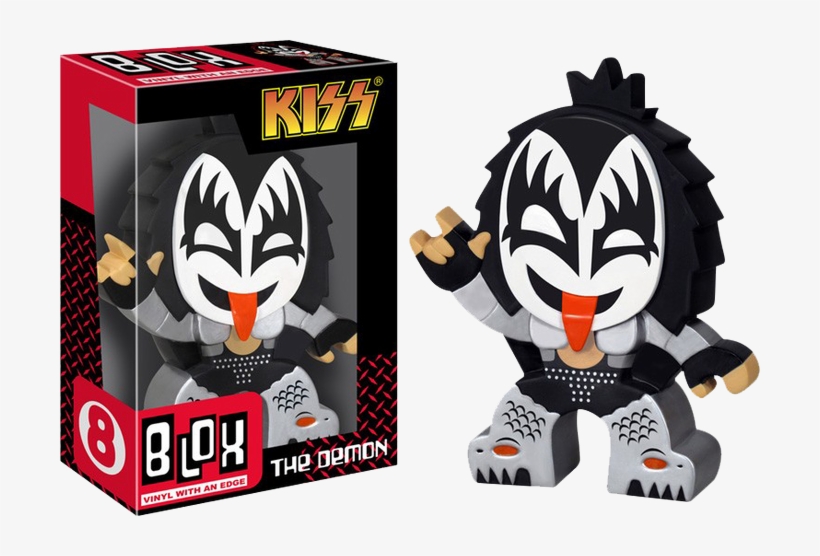 The Demon Blox Figure - Kiss - Gene Simmons The Demon Blox Vinyl Figure, transparent png #4330757