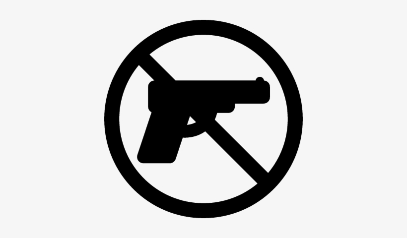 No Arms Sign Vector - No Guns Icon Png, transparent png #4331533