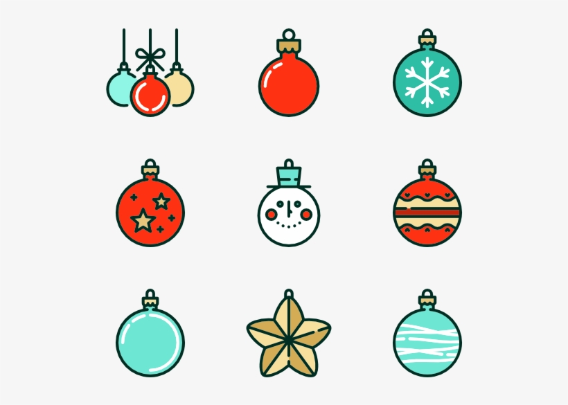 Linear Christmas Baubles - Christmas Decoration Icon, transparent png #4332003