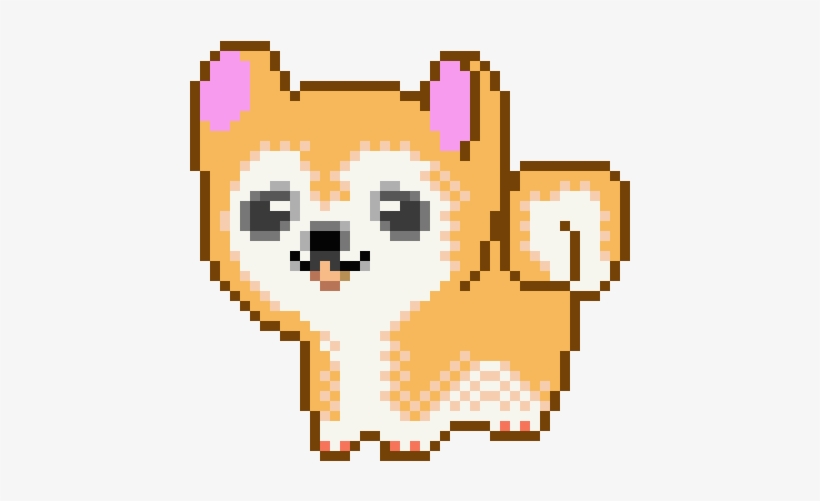Doge - Cute Pixel Art Grid, transparent png #4332177