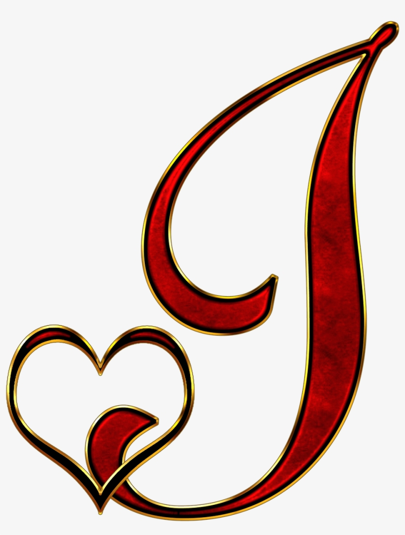 Valentine Capital Letter J Png - Letter Images In Heart, transparent png #4332257