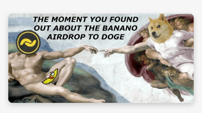 Doge Dance - Creation Of Adam - Painted By Michelangelo, transparent png #4332454