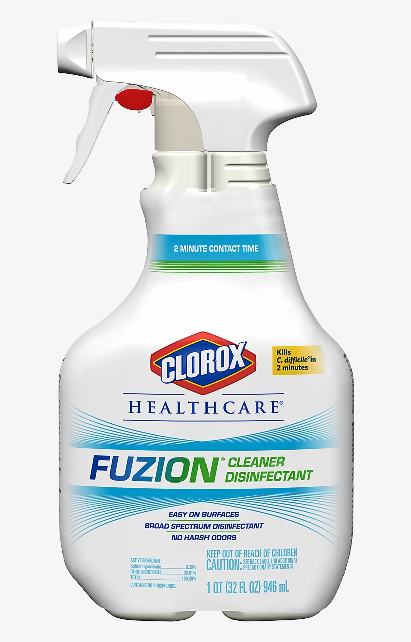 Clorox Healthcare Fuzion Cleaner Disinfectant, Unscented,, transparent png #4332539