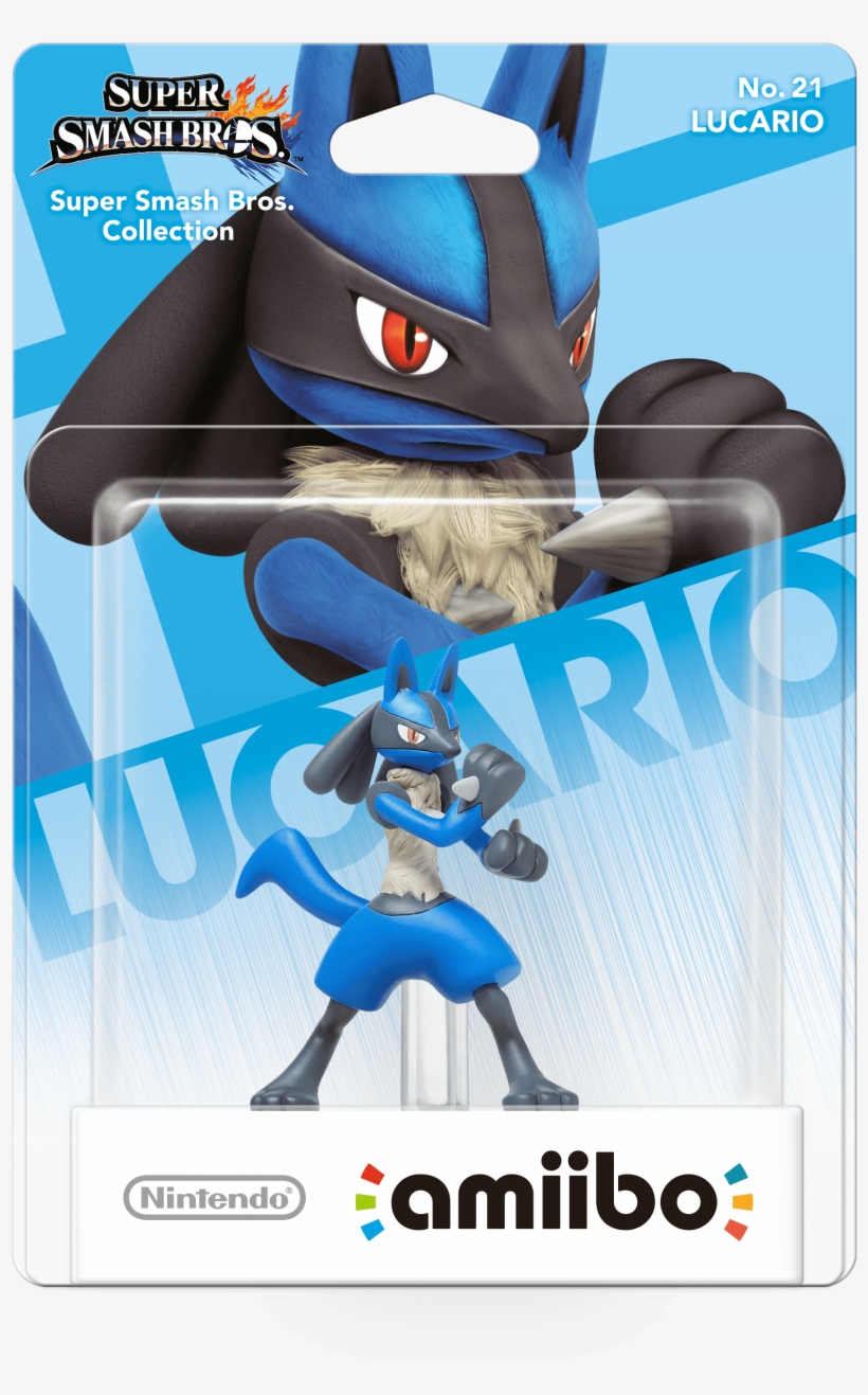 Lucario Amiibo Packshot - Super Smash Bros Amiibo Lucario, transparent png #4333011