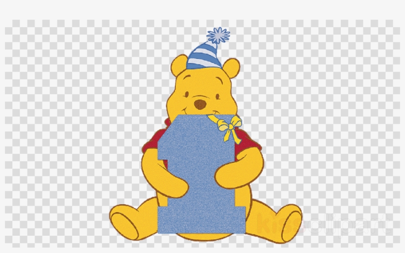 Download Pooh's 1st Birthday Photo Frame Centerpiece - Winnie The Pooh 1st Birthday Png, transparent png #4333672