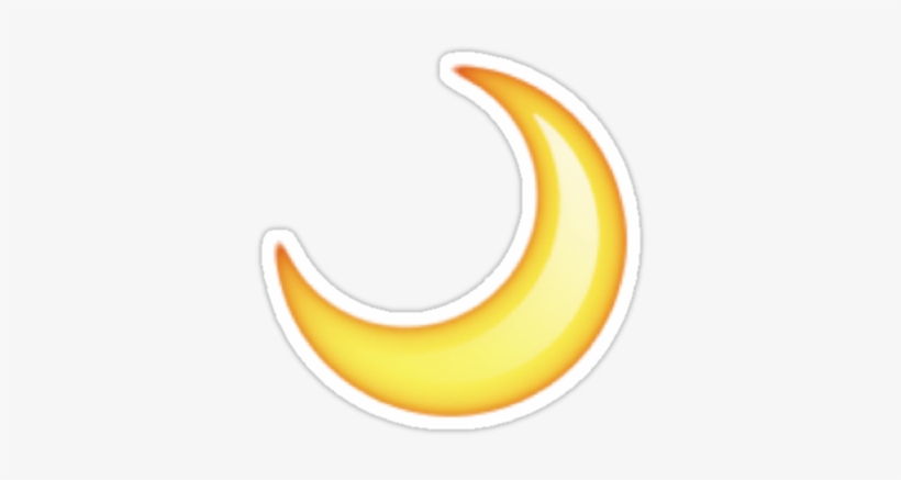 "crescent Moon Emoji" Stickers By Lazyville - Half Moon Emoji Transparent, transparent png #4333870