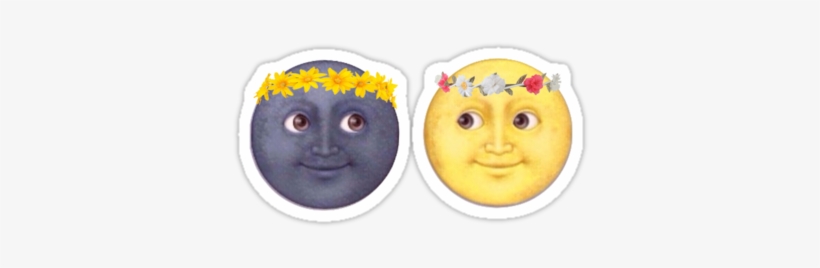 "moon And Sun Emoji Flower Crown - Emojis De Luna Y Sol, transparent png #4334095