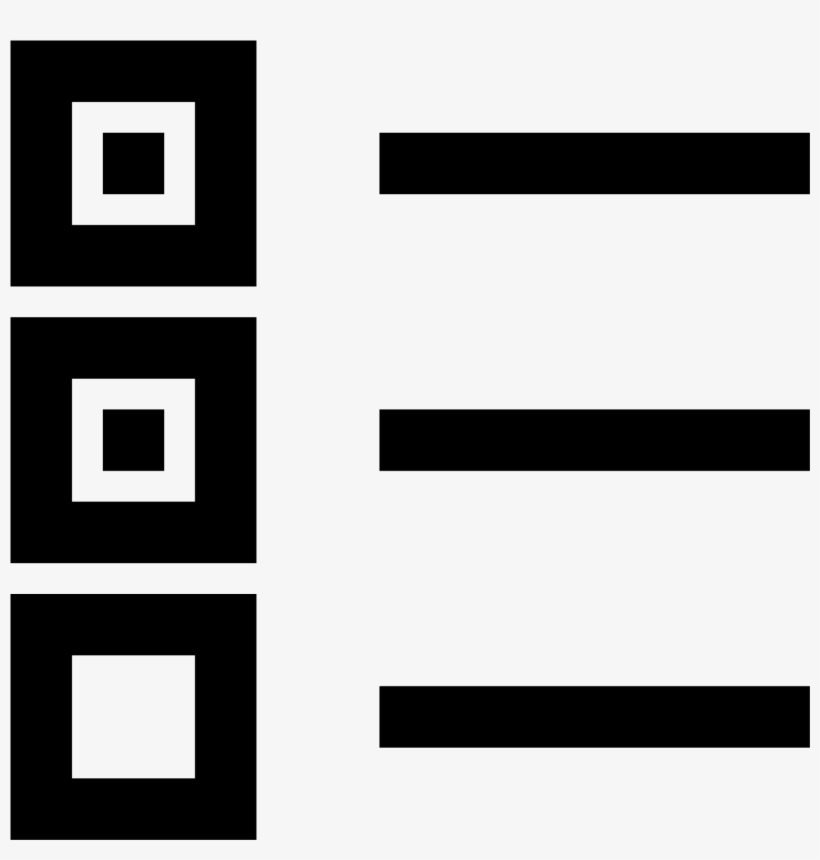 This Particular Icon Has Three Square Boxes That Are - リスト アイコン Png, transparent png #4334293