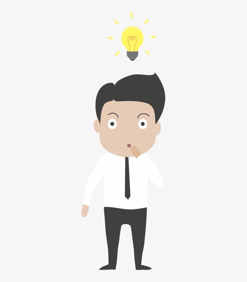 Cartoon Businessman Having Idea - Cartoon Having An Idea, transparent png #4334490