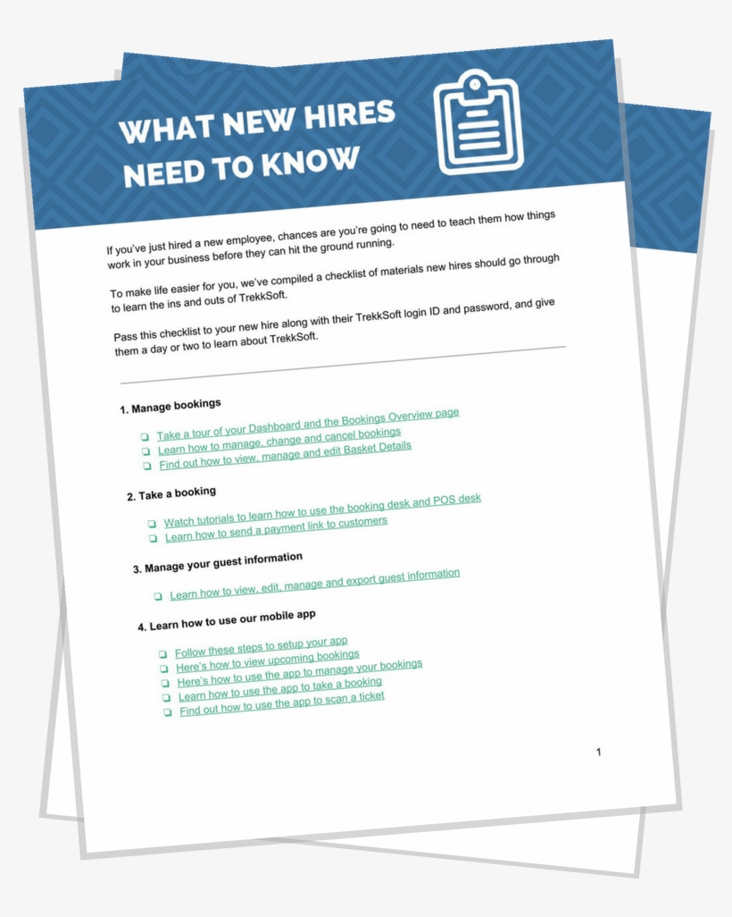 Image New Hires Checklist - Document, transparent png #4334521