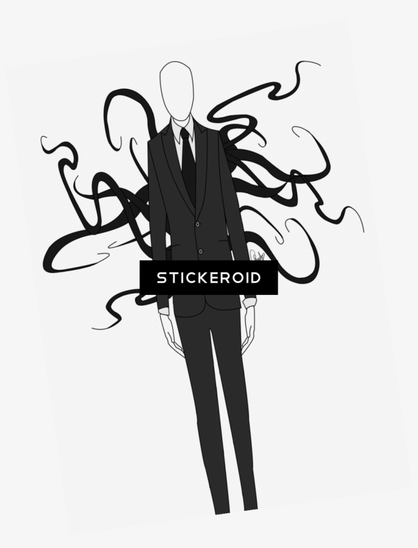 Slender Man - Drawing Creepy Slender Man, transparent png #4335025