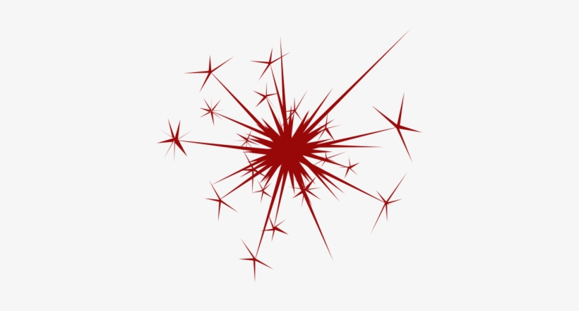Red Sparkles Fireworks - Sparkles Png, transparent png #4336573