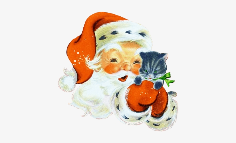 Christmas Kitten Png Selecting A Kitten For Christmas - Santa Claus, transparent png #4337239