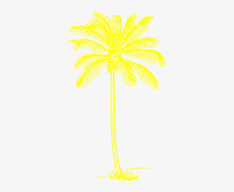 Yellow Palm Tree Png, transparent png #4338345