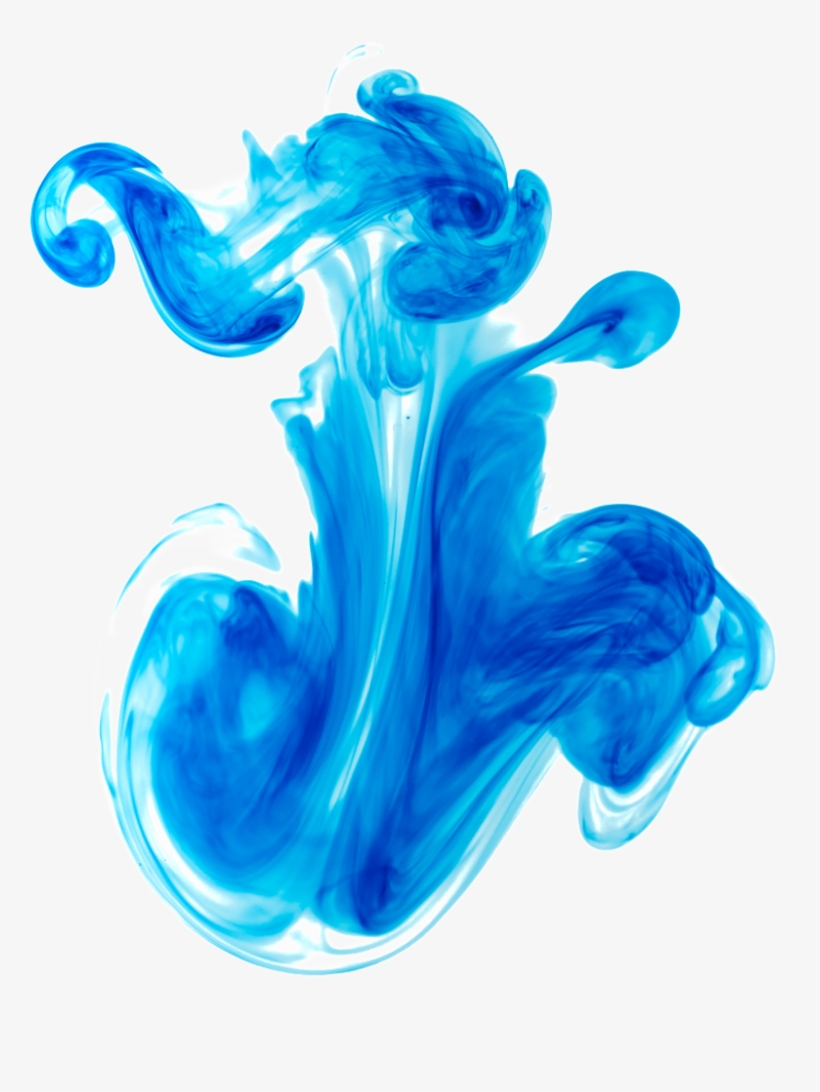 Blue Beautiful Ink Effect - Cartoon Blue Smoke, transparent png #4339052