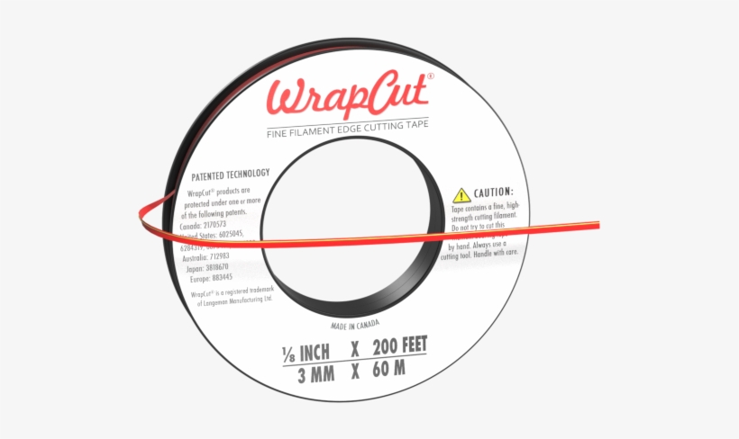 Wrapcut® Fine Filament Edge Cutting Tape - Wrapcut Fine Filament Edge Cutting Tape, 200 Ft (1, transparent png #4339555