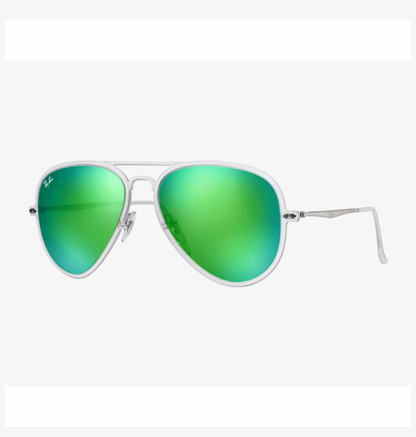 Ray-ban Aviator Light Ray Ii Transparent Mat Vert Miroité - Microsoft Powerpoint, transparent png #4340752