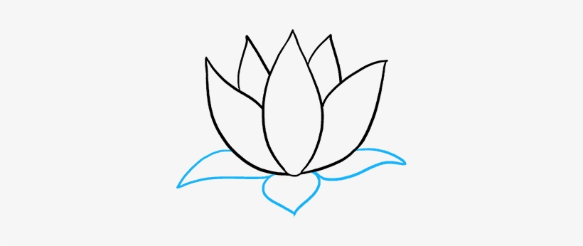 How To Draw Lotus Flower - Drawing, transparent png #4342560