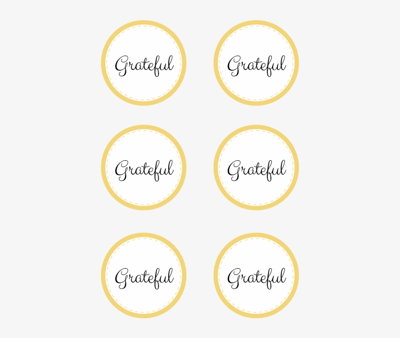 Grateful Gift Tag “ - Circle, transparent png #4342926