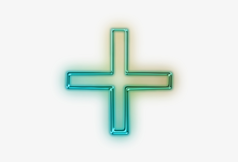 110767 Glowing Green Neon Icon Alphanumeric Plus - Plus Sign, transparent png #4343002