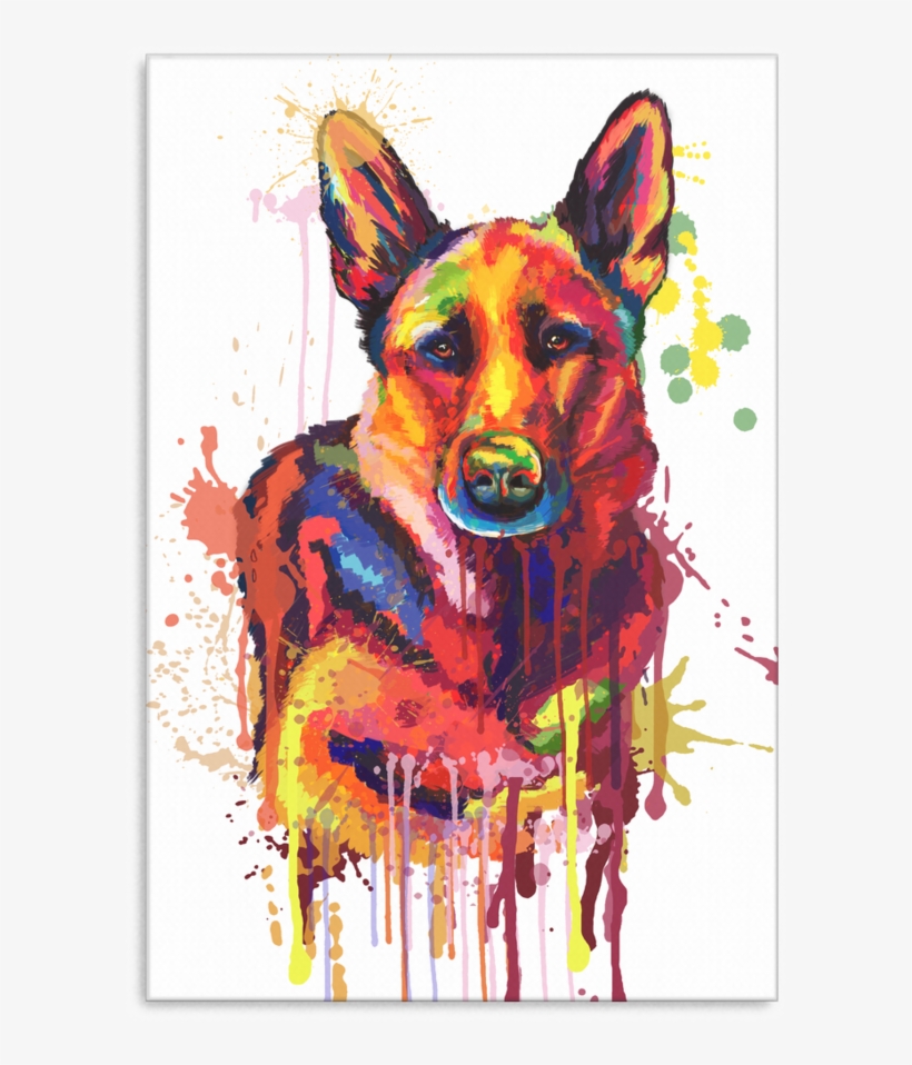 German Shepherd Canvas Wrap - German Shepherd Dog, transparent png #4343135