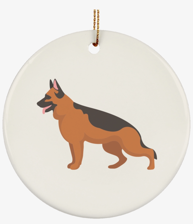 German Shepherd Illustration Subornc Ceramic Circle - Samsung Group, transparent png #4343208