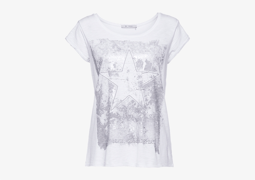 Monari White Star T-shirt - Star Tee, transparent png #4343532