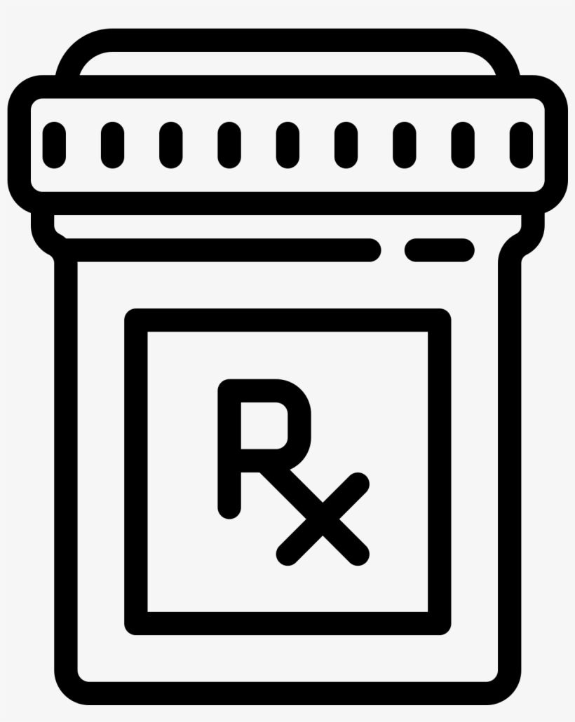 Pills Clipart Rx Bottle - Pill Bottle Clipart Black And White, transparent png #4345641
