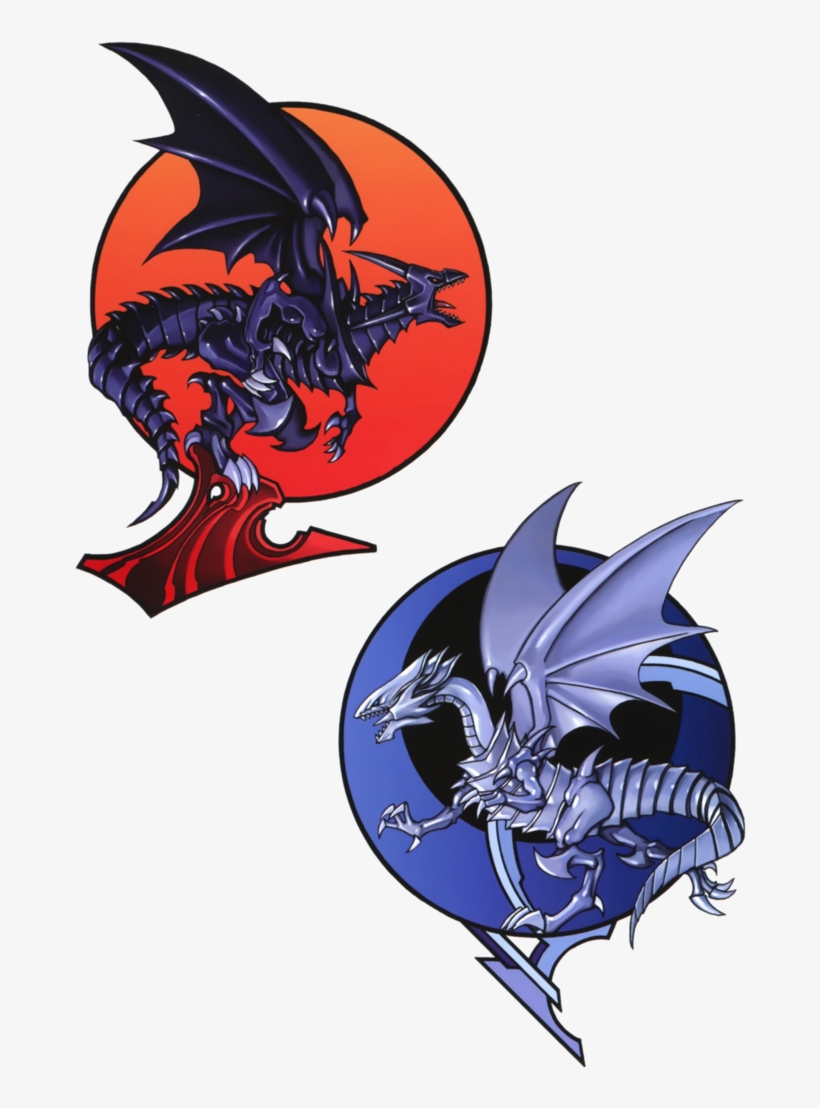 Yugioh Red Eyes And Blue Eyes, transparent png #4345912