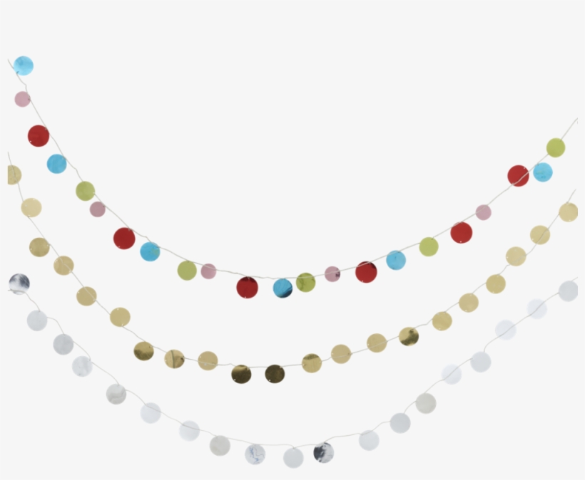 Sequin Garland In Gold, Silver Or Mixed Colours By - 3 Metre Sequin Garland Available In Assorted Colours, transparent png #4346762