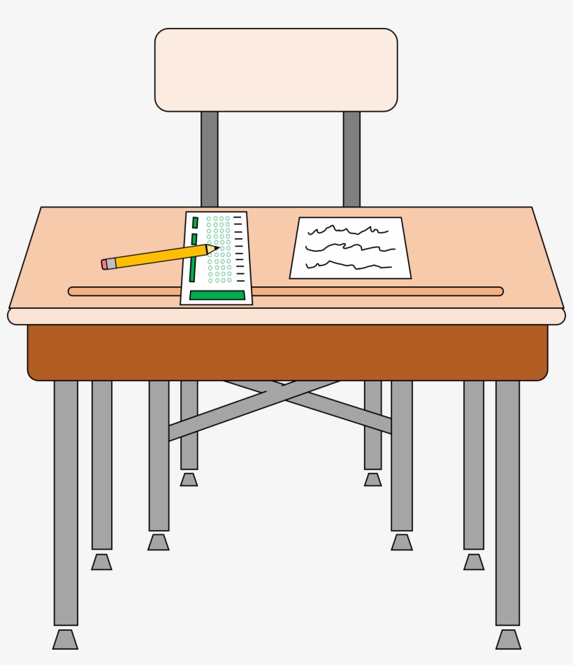 Student Desks For School Clipart - Desk Clipart, transparent png #4346947