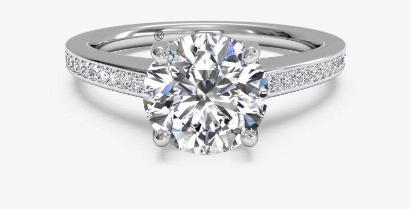 Diamond Band Engagement Ring, transparent png #4347666