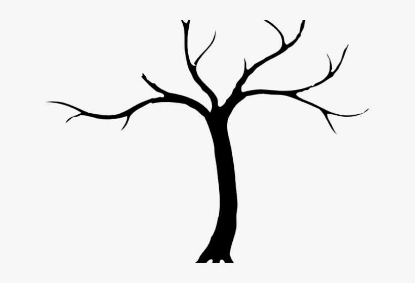 Dead Tree Clipart Silhouette - Tree Trunk Clipart Png, transparent png #4347695