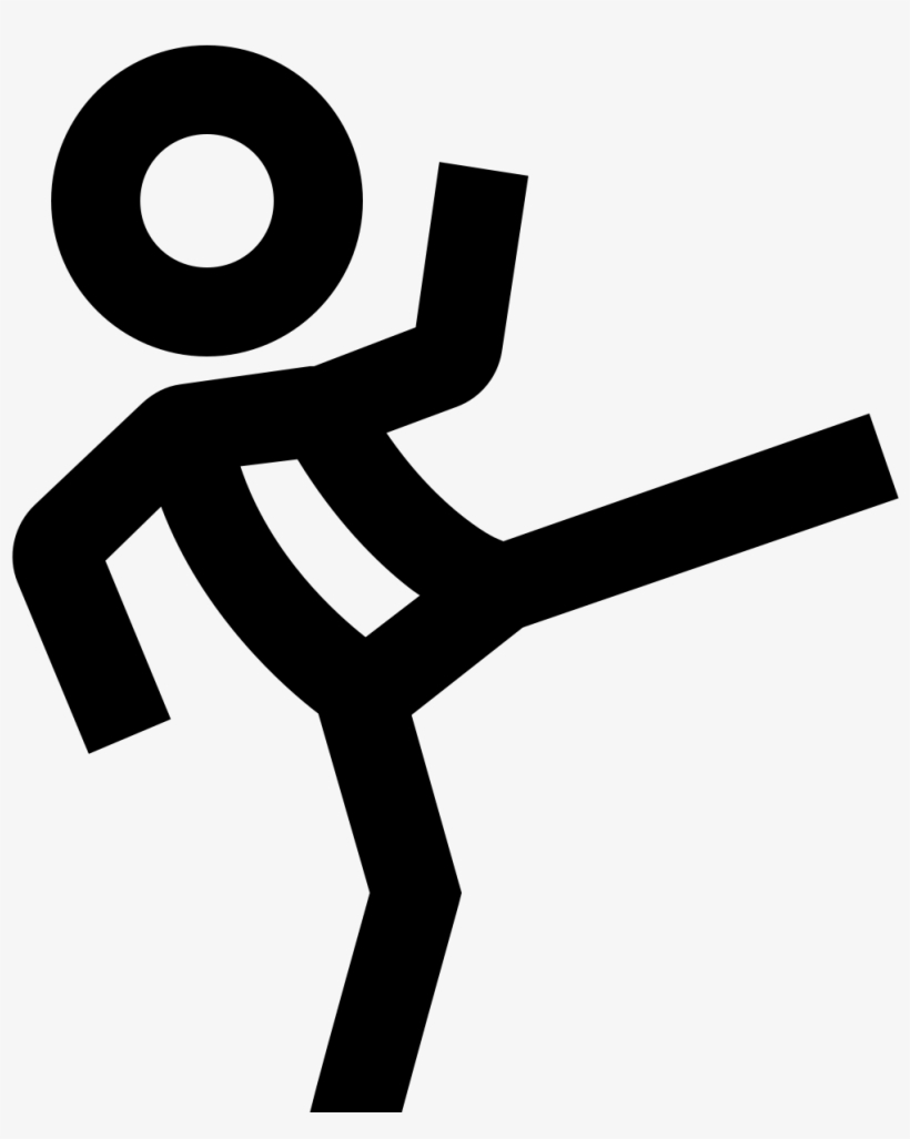 This Is An Image Of A Person Kicking - Icon, transparent png #4349243