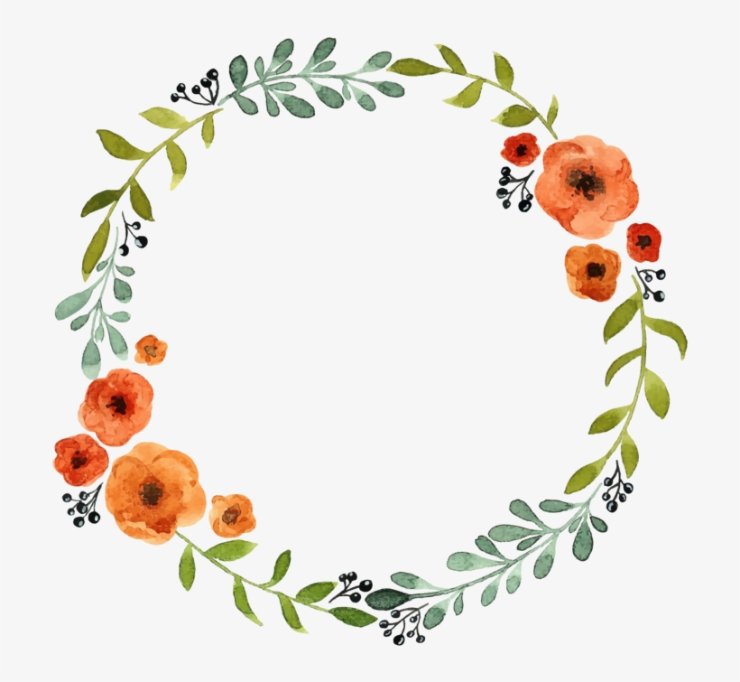 Floral Wreath Personalised Name - Wreath, transparent png #4349377