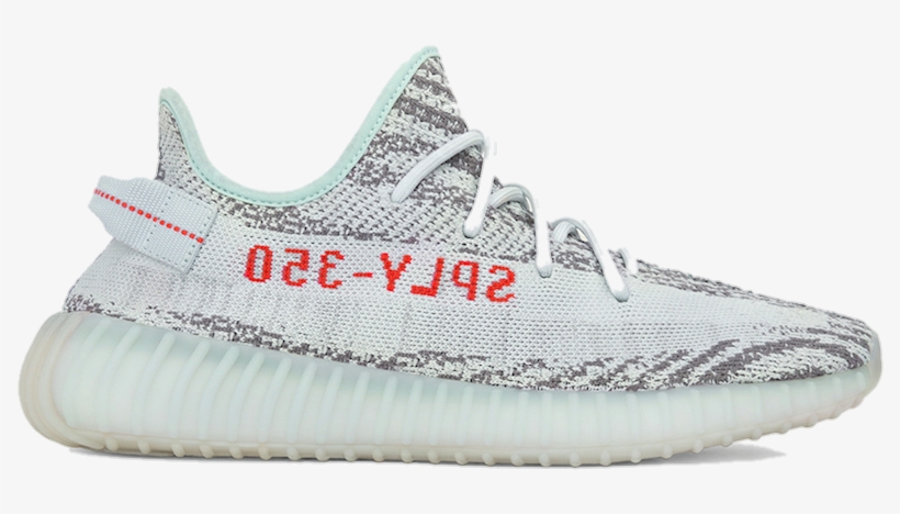 Image Of Adidas Yeezy Boost 350 V2 "blue - Adidas Yeezy Boost 350 V2 - Zebra, transparent png #4349645