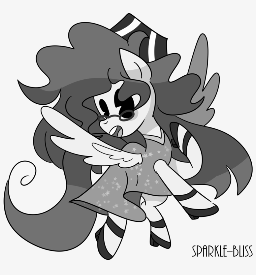 Sparkle-bliss, Black And White Cartoon, Clothes, Commission, - Cartoon, transparent png #4349651