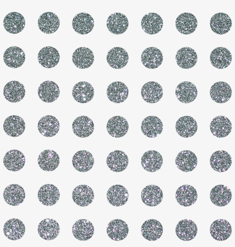 Glitter Silver Polkadots Polka Dots - Shape, transparent png #4350753