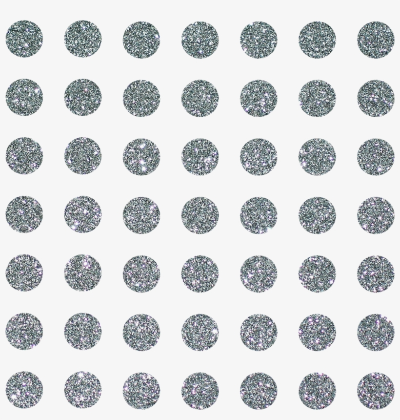 Glitter Silver Polkadots Polka Dots - Shape, transparent png #4350753
