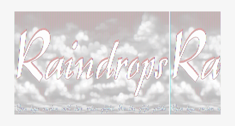 Free Raindrops Font - Parallel, transparent png #4351067