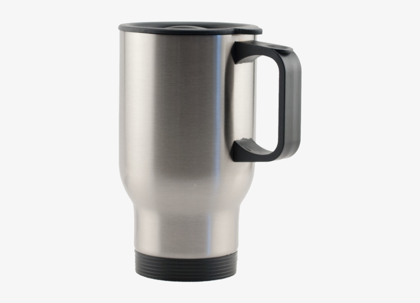 Silver Stainless Steel Travel Mug - Blank Stainless Steel Travel Mugs, transparent png #4351092