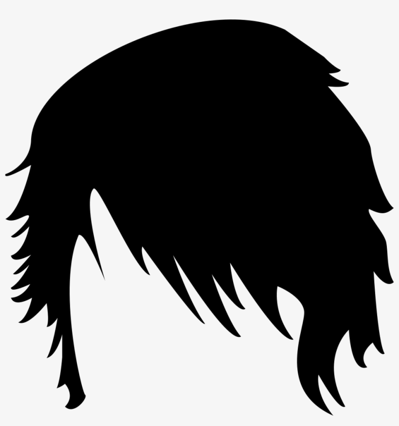 Short Dark Male Hair Shape Comments - Cabello De Hombre Silueta, transparent png #4351581