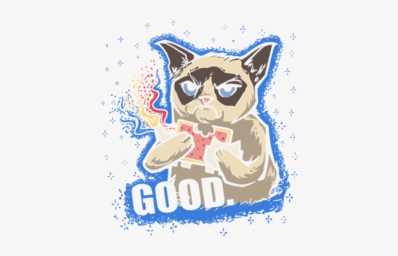 Grumpy Cat On Teefury - Cartoon, transparent png #4351829