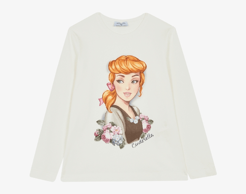 White Cinderella Character T-shirt - Shirt, transparent png #4351920