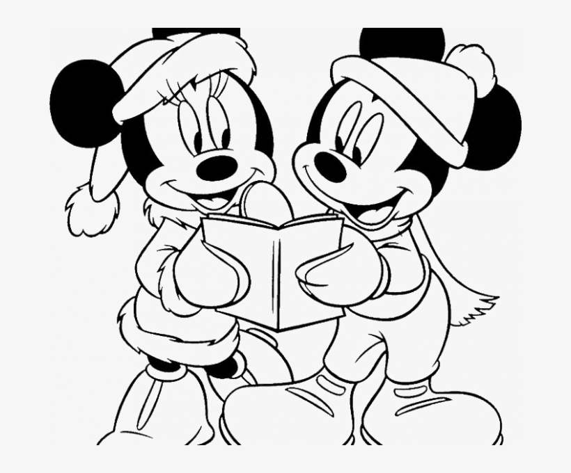 Free Printable Vintage Christmas Coloring Pages New - Mickey And Minnie Colouring Pages, transparent png #4352076