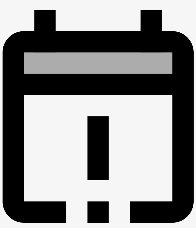 This Icon Looks Like An Exclamation Mark In The Middle - Material Calendar Icon, transparent png #4352507